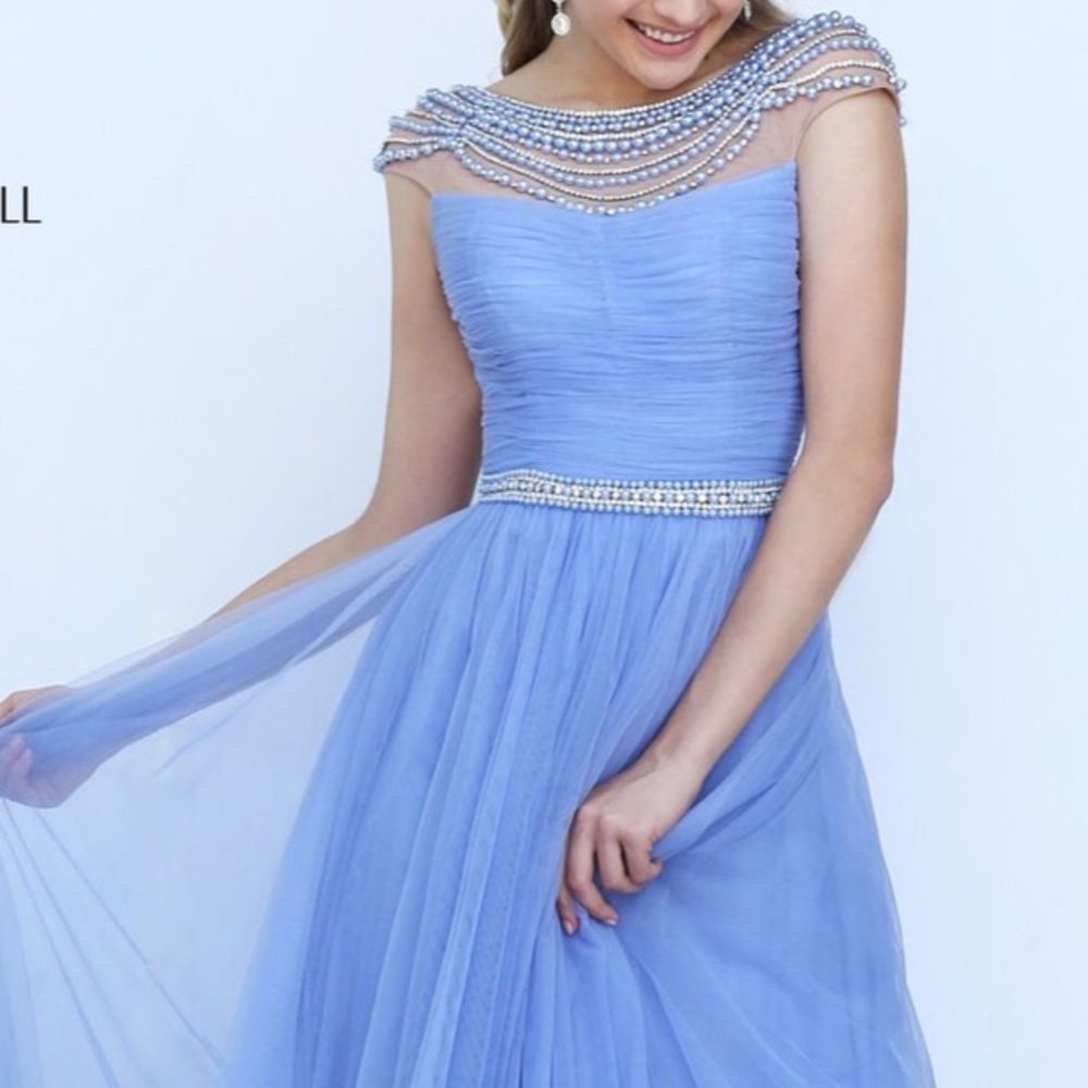 NWT Sherri Hill periwinkle gown - Picture 3 of 11